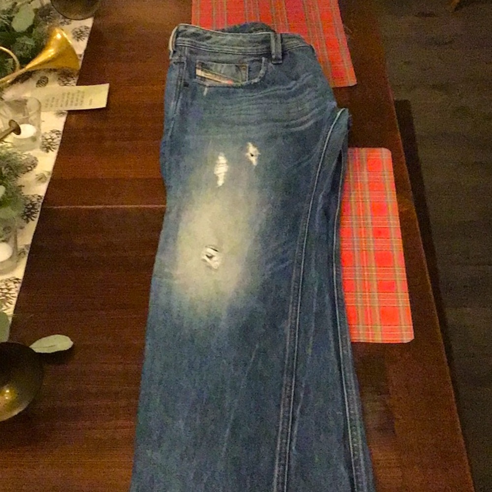 Diesel jeans button fly great color fade on jeans never worn
